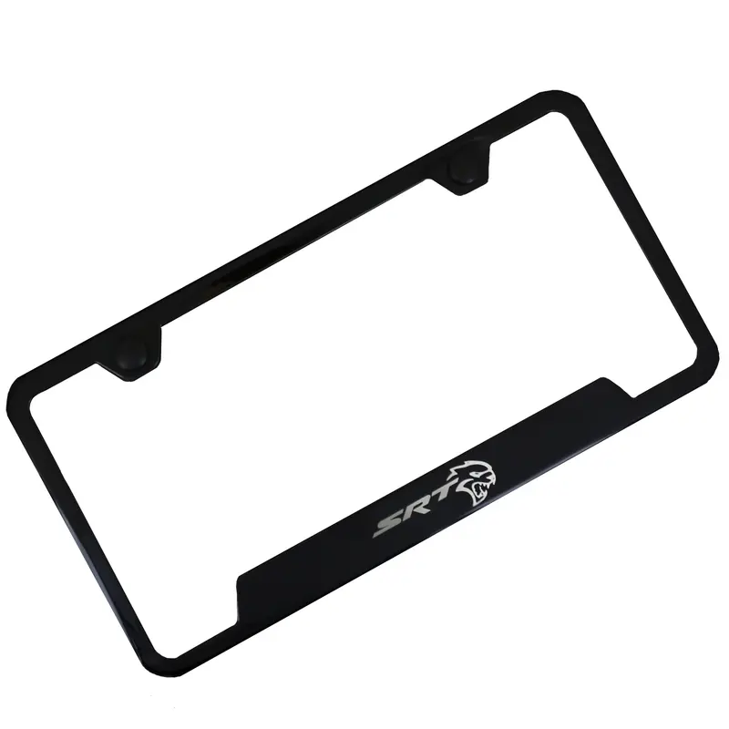 Dodge Hellcat Cut Out License Plate Frame (Black) 1