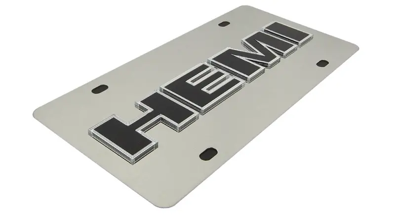 Dodge Hemi License Plate (Chrome) 2