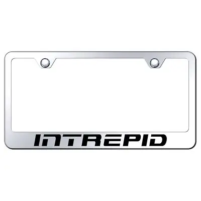 Dodge Intrepid Laser Etched Logo Stainless Steel License Plate Frame (Chrome) 1