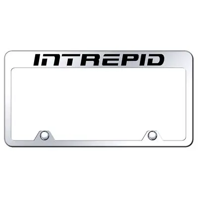 Dodge Intrepid Laser Etched Stainless Steel Truck License Plate Frame (Chrome) 1