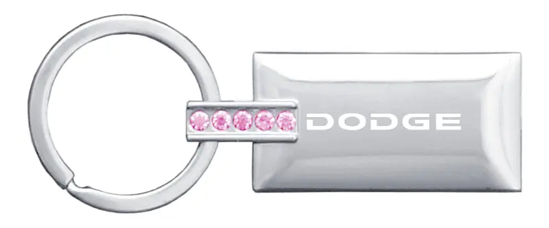 Dodge Jeweled Rectangular Key Ring (Pink) 1