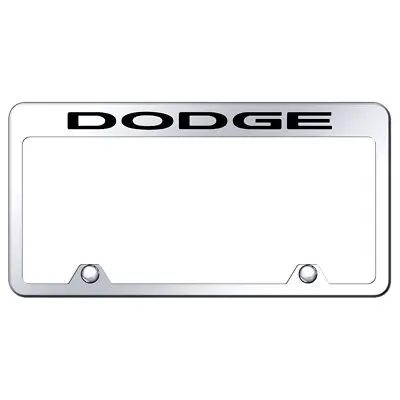 Dodge Laser Etched Logo Stainless Steel Truck License Plate Frame (Chrome) 1
