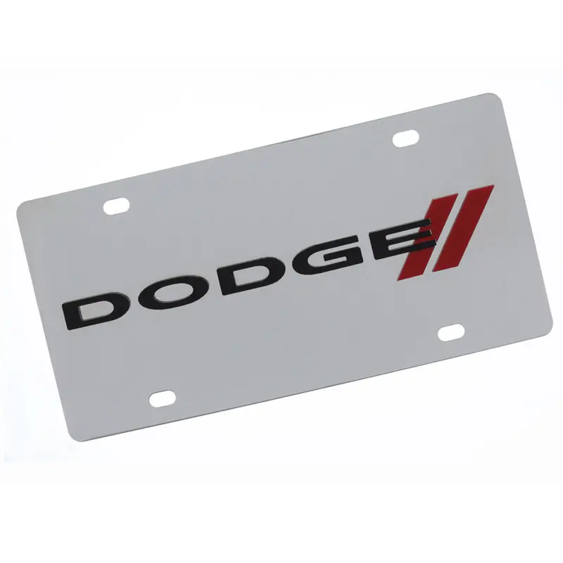 Dodge Logo License Plate (Chrome) 1