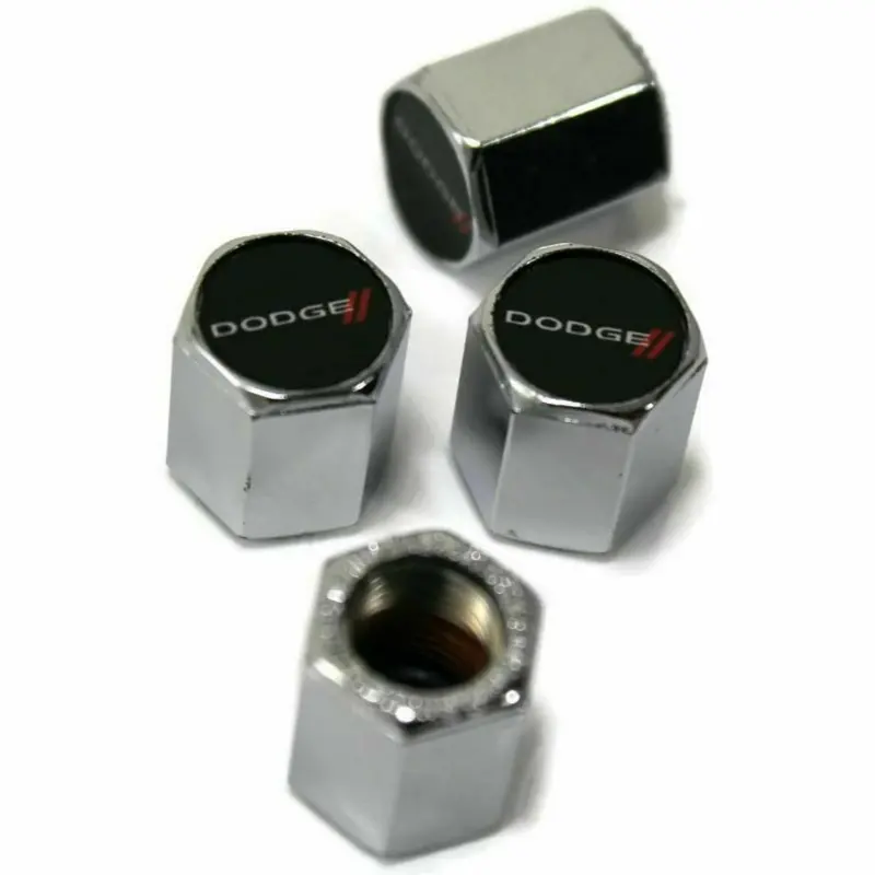 Dodge Logo Tire Valve Caps (Chrome) 1