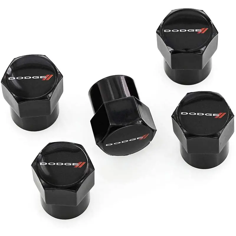 Dodge Logo Tire Valve Caps Set 1