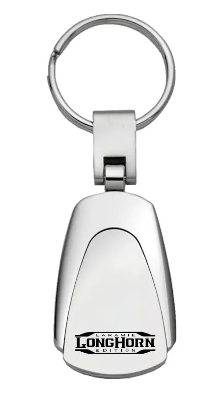 Dodge Longhorn Laramie Teardrop Key Chain (Silver) 1