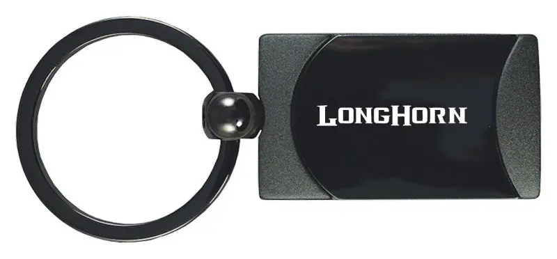 Dodge Longhorn Two-Tone Rectangular Key Chain (Gun Metal) 1