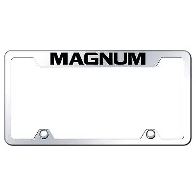 Dodge Magnum Logo Stainless Steel Truck Cut-Out License Plate Frame (Chrome) 1