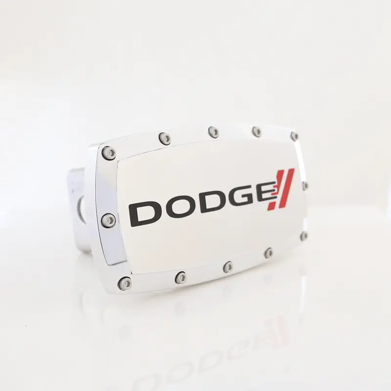 Dodge New Logo Billet Tow Hitch Cover (Chrome) 1
