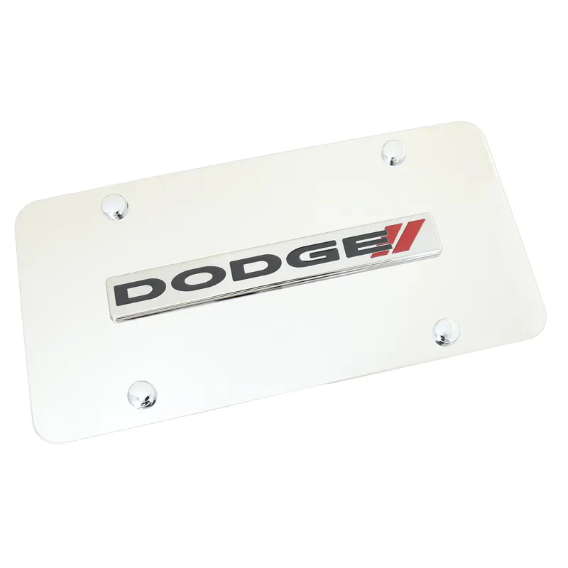 Dodge New Logo License Plate (Chrome) 1