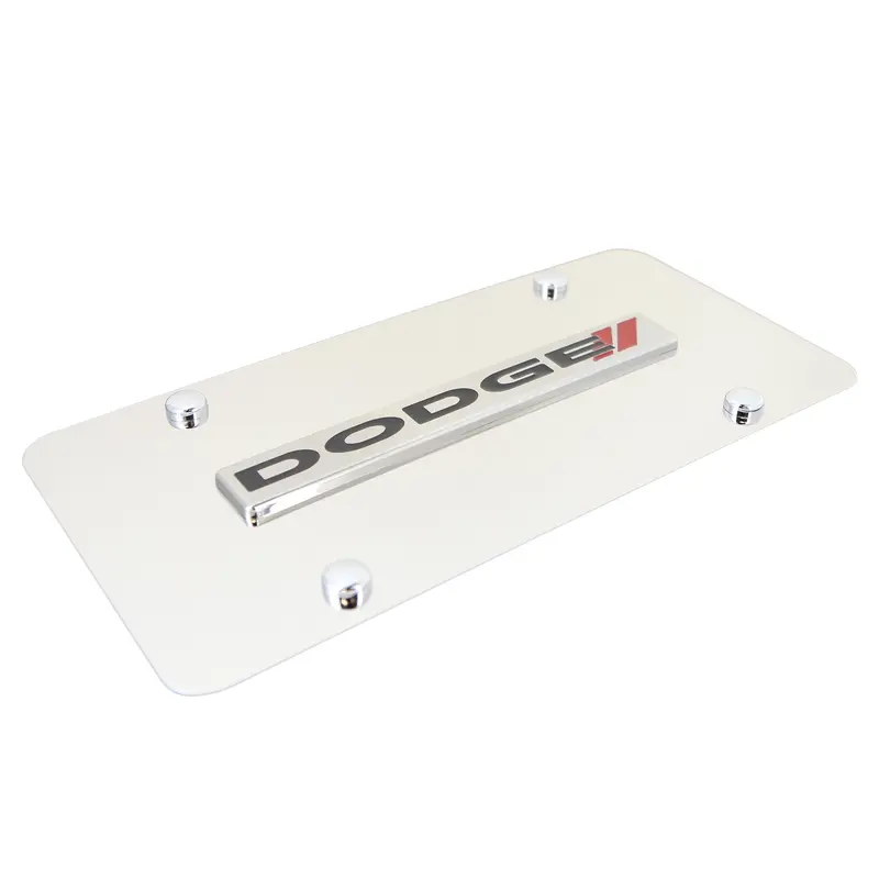 Dodge New Logo License Plate (Chrome) 2