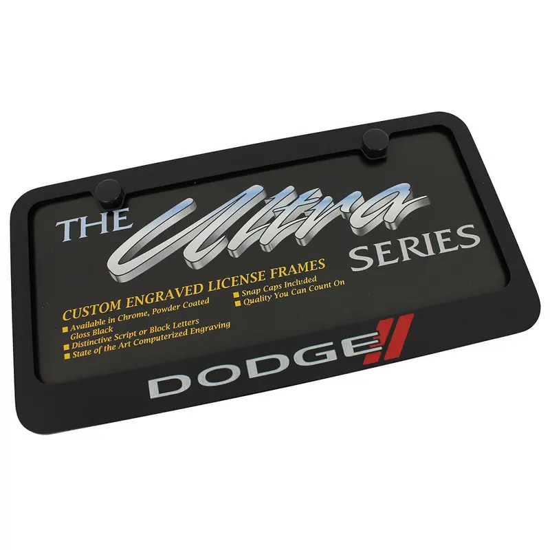 Dodge New Logo License Plate Frame (Black) 1
