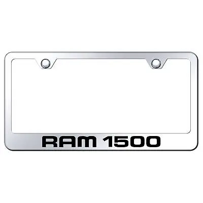 Dodge Ram 1500 Laser Etched Logo Stainless Steel License Plate Frame (Chrome) 1