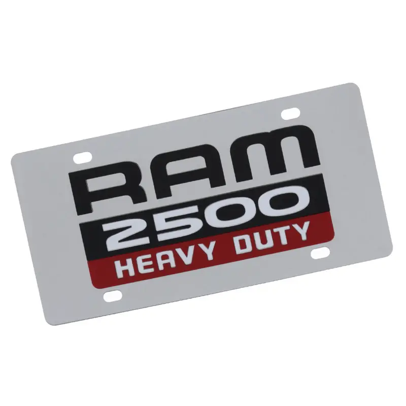 Dodge Ram 2500 Logo License Plate (Chrome) 1