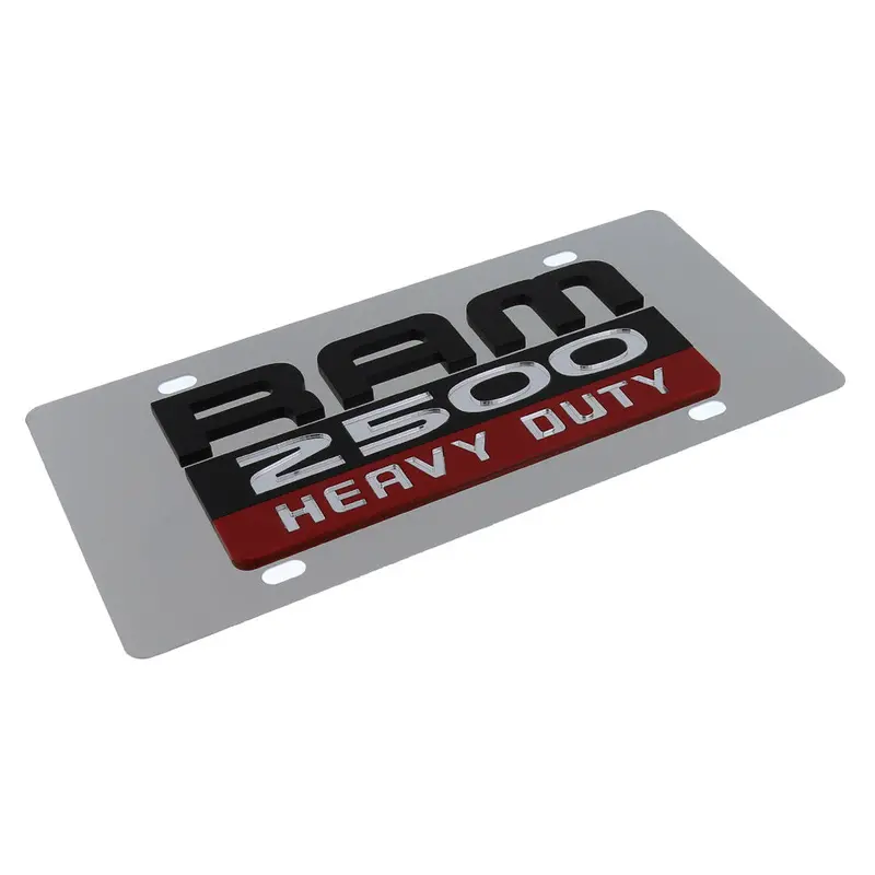 Dodge Ram 2500 Logo License Plate (Chrome) 2
