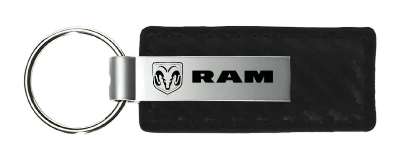 Dodge Ram Carbon Fiber Leather Keychain 4