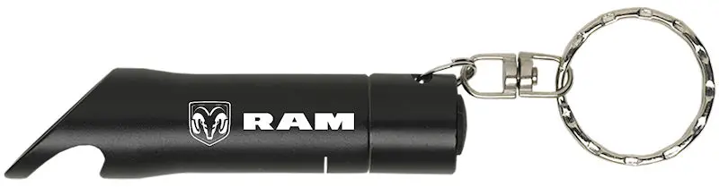 Dodge Ram Flashlight Bottle Opener Keychain (Black) 1