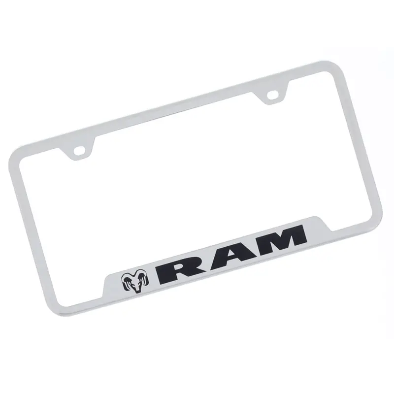 Dodge Ram License Plate Frame (Brushed Chrome) 1