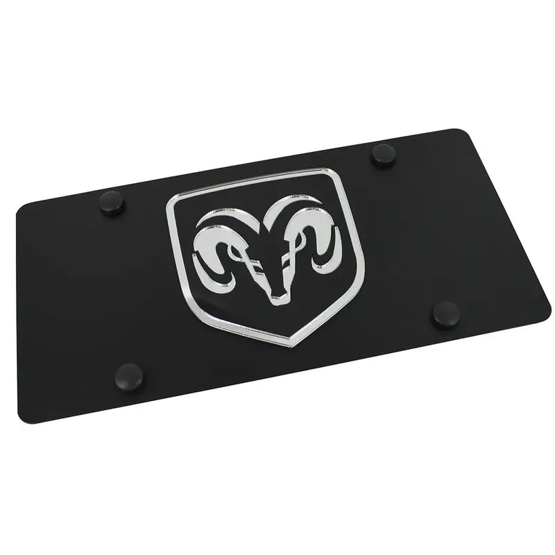 Dodge Ram Logo License Plate (Black) 1