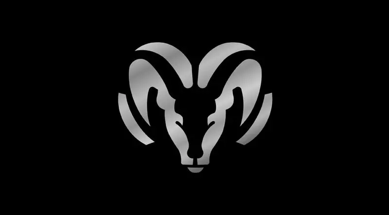 Dodge Ram Logo License Plate (Black) 1