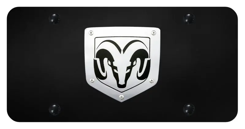 Dodge Ram Logo License Plate (Black) 1