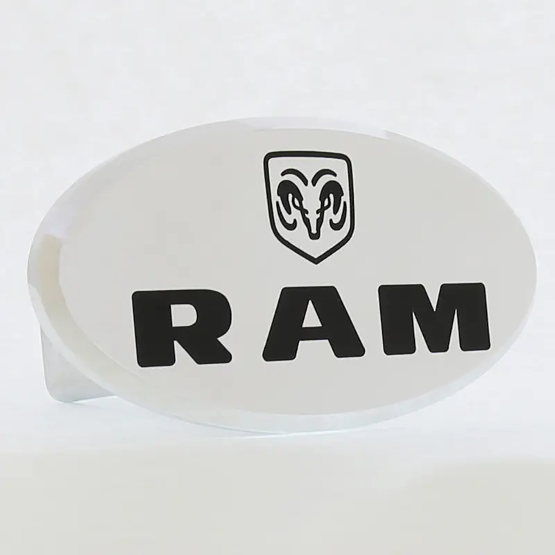 Dodge Ram Oval Hitch Cover (Chrome) 1