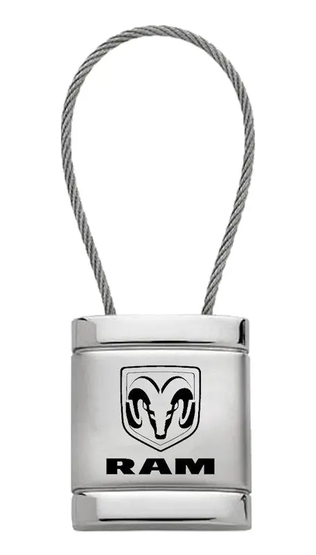 Dodge Ram Satin Cable Keychain (Chrome) 1
