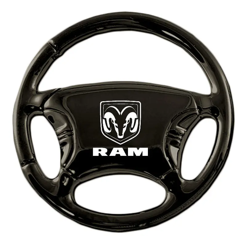 Dodge Ram Steering Wheel Key Ring (Black) 1