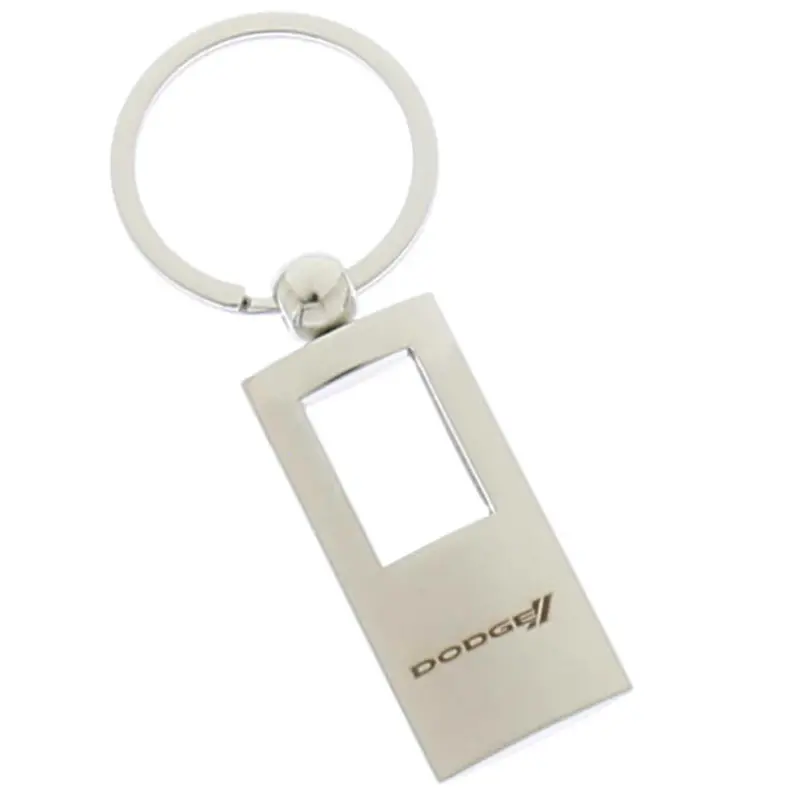 Dodge Rectangle Key Chain (Chrome) 1