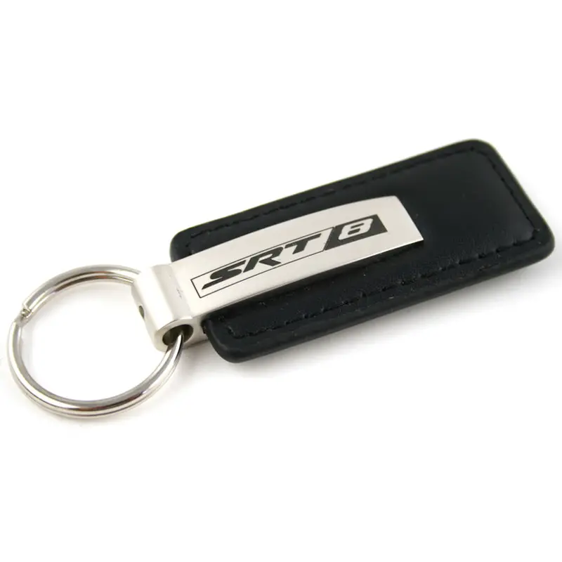 Dodge Srt 8 Leather Key Chain (Black) 1