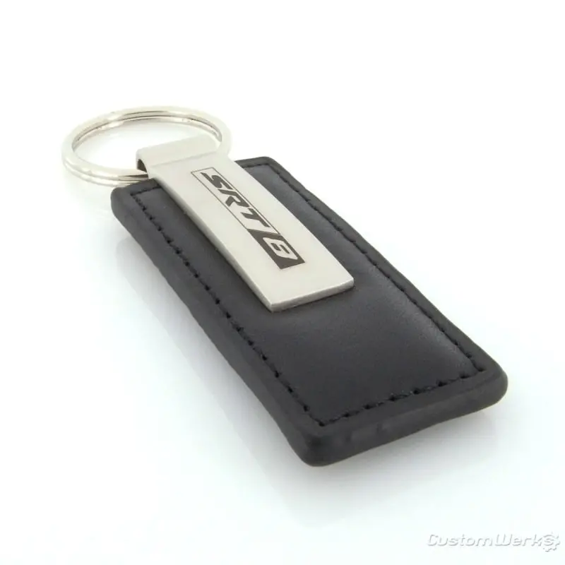 Dodge Srt 8 Leather Key Chain (Black) 2
