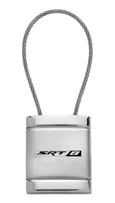 Dodge Srt-8 Satin Chrome Cable Key Ring (Silver) 1