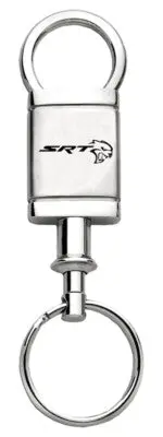 Dodge Srt Hellcat Satin Chrome Valet Key Chain (Silver) 1