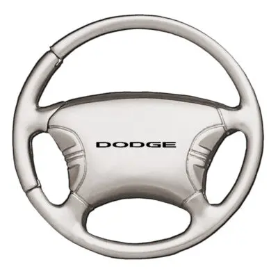 Dodge Steering Wheel Key Chain (Silver) 1