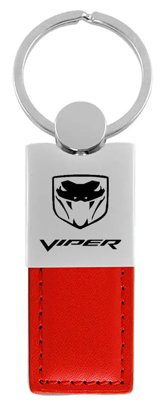 Dodge Viper Leather Key Ring (Red) 1
