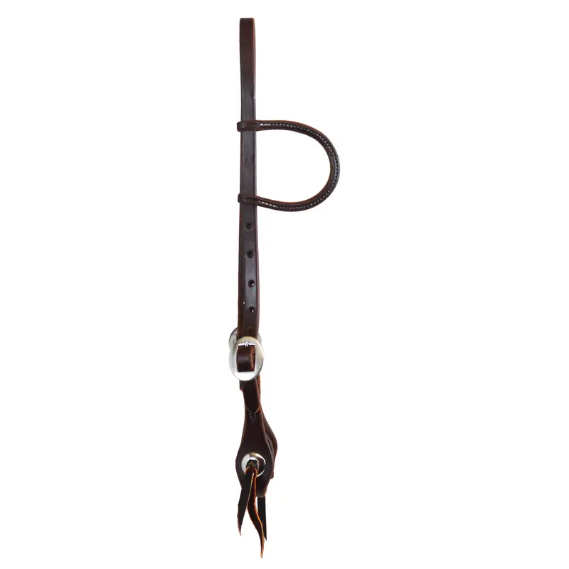 Double Cart Buckle Slip Ear Headstall With Conchos 1