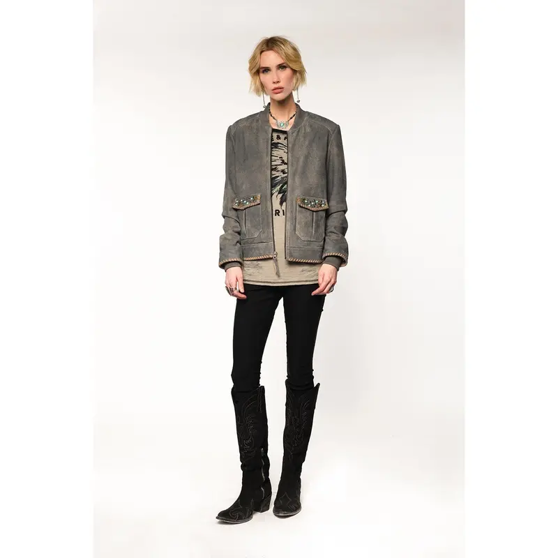 Double D Ranchwear Gunsmith Grey Day Help Jacket 1