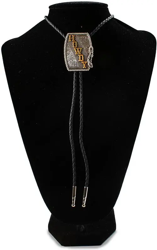 Double S Rope Edge Howdy Bolo Tie 1