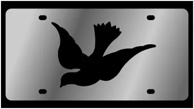 Dove Stainless Steel License Plate (Chrome) 1