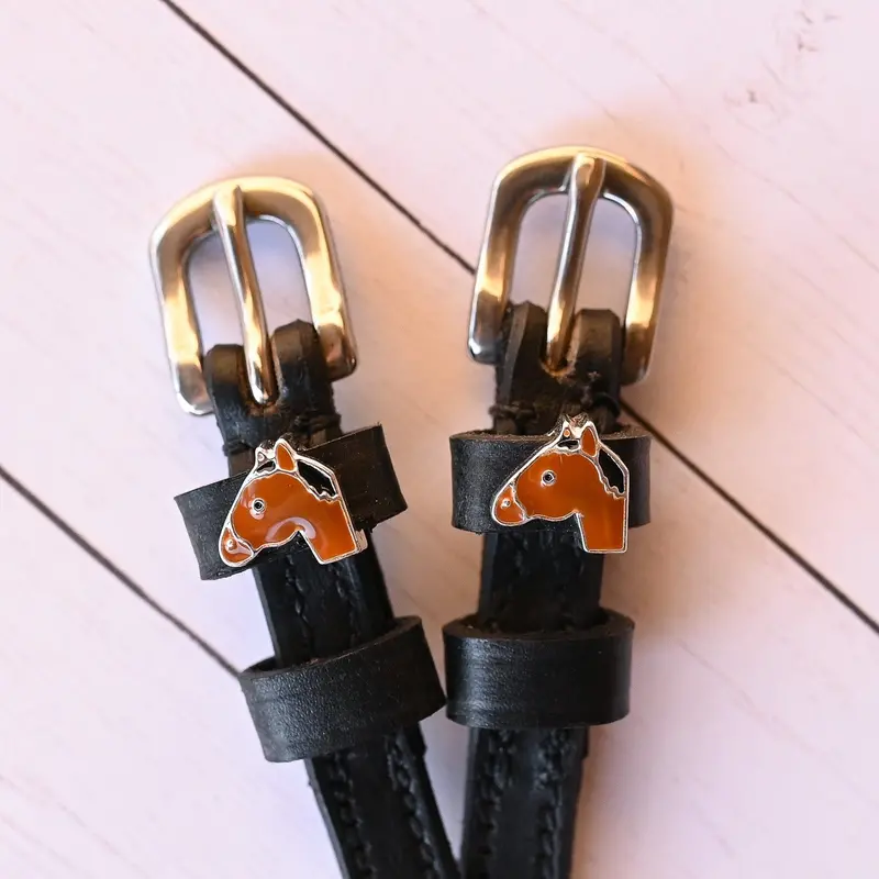 Dreamers & Schemers Bay Horse Spur Straps 1