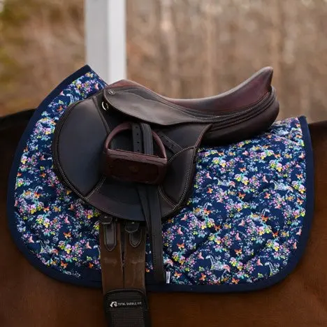 Dreamers & Schemers Blue Pony Mac Floral Horse Saddle Pad 1