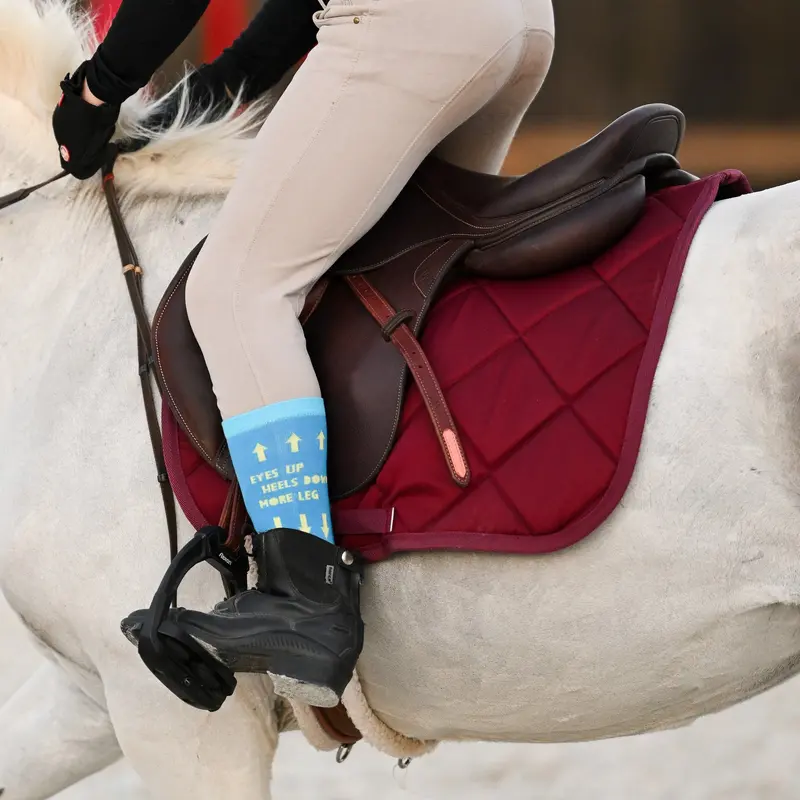Dreamers & Schemers Burgundy English Saddle Pad 1