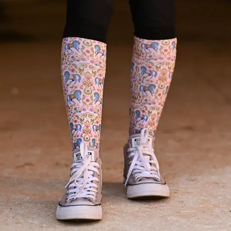 Dreamers & Schemers Horse Floral Pair And A Spare Socks 1