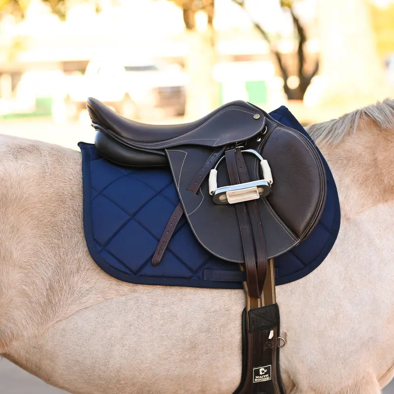 Dreamers & Schemers Navy Blue English Saddle Pad 1