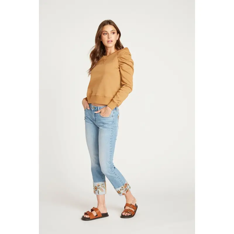 Driftwood Collette Feathery Leaf Crop Jean 1