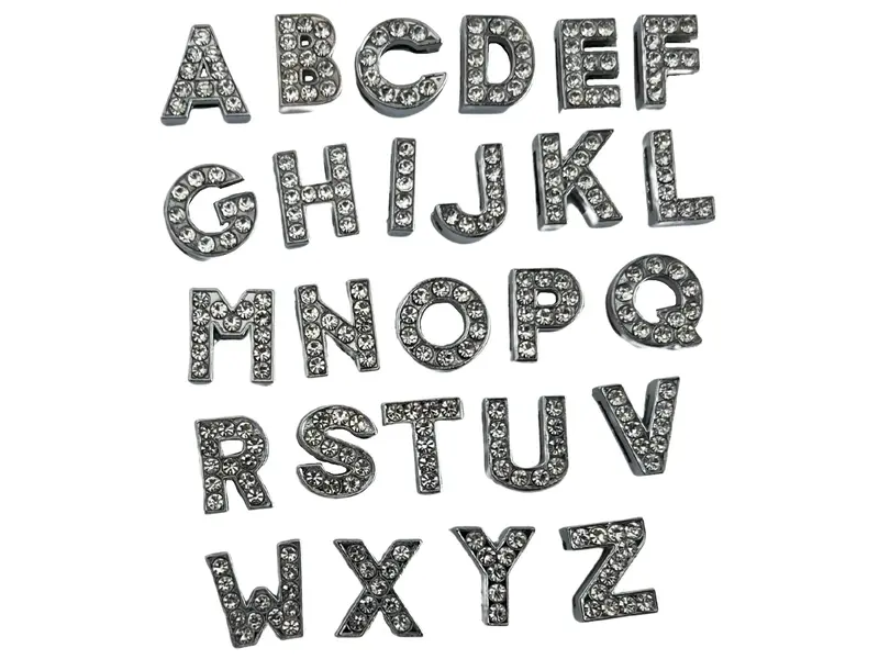 Dubois Cheval Pave Crystal Silver Letter Crop Charm 1