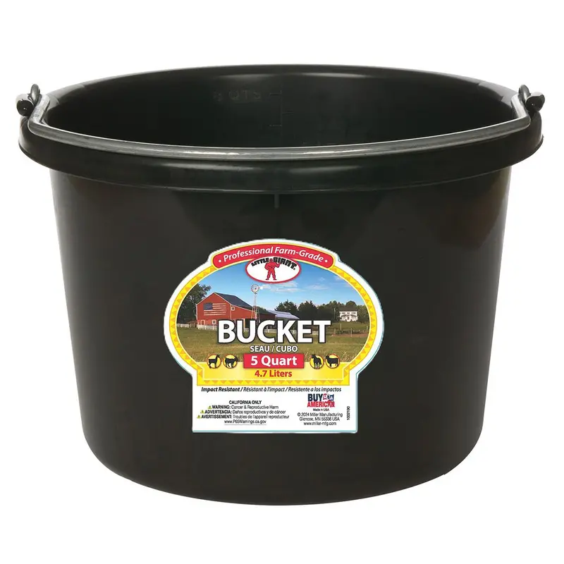 Duraflex 5 Quart Plastic Round Bucket 1