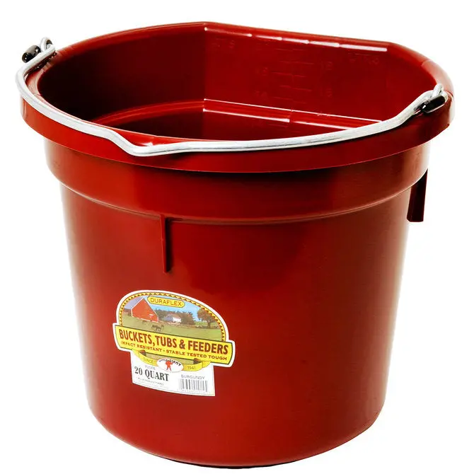 Duraflex Plastic Flatback 20-Quart Utility Bucket