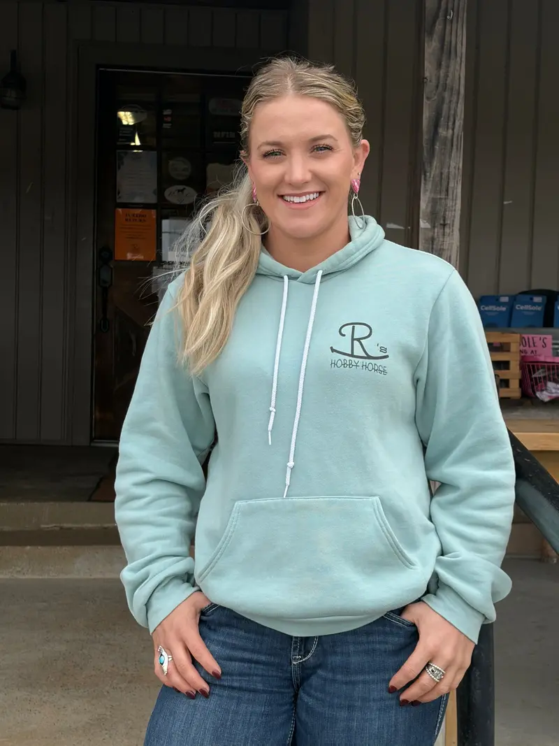 Dusty Blue Jrs Bucking Horse Hoodie 1