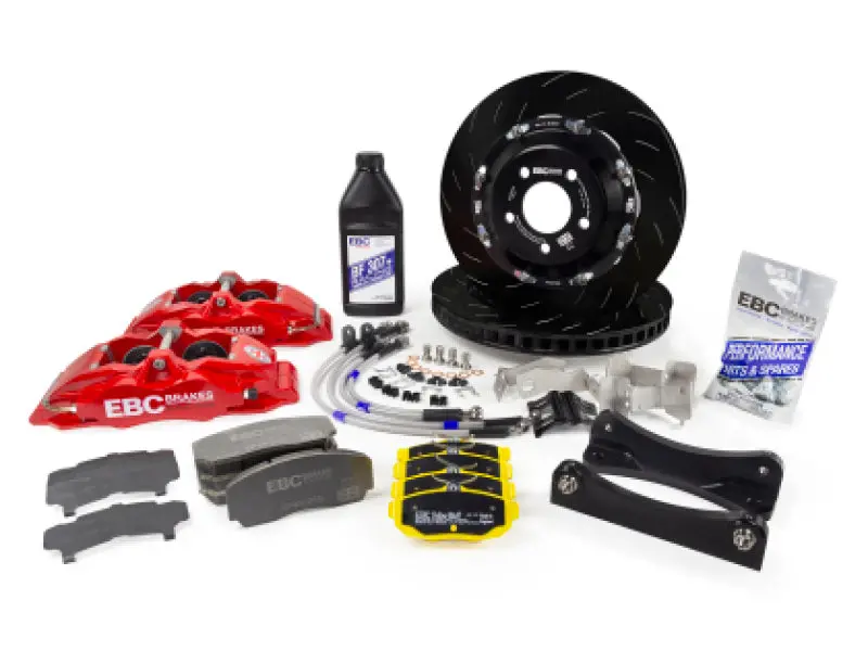 Ebc Racing 93-02 Toyota Supra 3.0Tt Red Apollo-4 Calipers 330Mm Rotors Front Big Brake Kit 1
